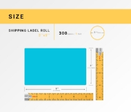 Picture of Zebra 3x5 BLUE (12 ROLLS - Best Value)