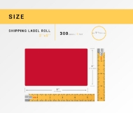Picture of Zebra 3x5 RED (6 ROLLS - Best Value)