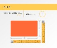 Picture of Zebra 3x5 ORANGE (12 ROLLS- Best Value)