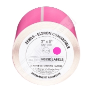 Picture of Zebra 3x5 PINK (6 ROLLS- Best Value)