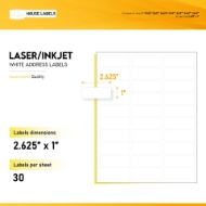 Picture of HouseLabels’ brand – 30 Labels per Sheet (200 Sheets – Best Value)