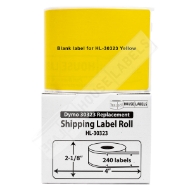 Picture of Dymo - 30323 YELLOW Shipping Labels (18 Rolls – Best Value)