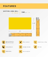 Picture of Dymo - 30323 YELLOW Shipping Labels (18 Rolls – Best Value)