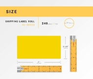 Picture of Dymo - 30323 YELLOW Shipping Labels (18 Rolls – Best Value)