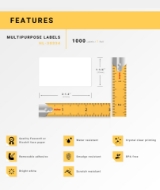 Picture of Dymo - 30334 Multipurpose Labels with Removable Adhesive (5 Rolls - Best Value)
