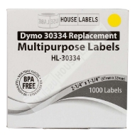 Picture of Dymo - 30334 YELLOW Multipurpose Labels (26 Rolls - Best Value)