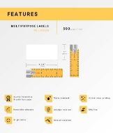 Picture of Dymo - 30336 Multipurpose Labels with Removable Adhesive (25 Rolls – Best Value)