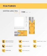 Picture of Zebra – 1 x 1 (24 Rolls – Best Value)