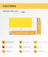 Picture of Zebra – 1.5 x 3.5 YELLOW (20 Rolls – Best Value)