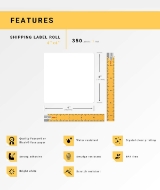 Picture of Zebra – 4 x 4 (8 Rolls – Best Value)