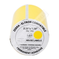 Picture of Zebra - 2.25x1.25 YELLOW  (18 Rolls - Best Value)