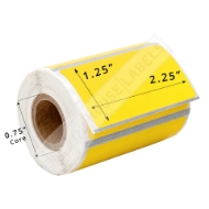 Picture of Zebra - 2.25x1.25 YELLOW  (18 Rolls - Best Value)