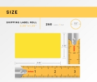Picture of Zebra - 2.25x1.25 YELLOW  (18 Rolls - Best Value)