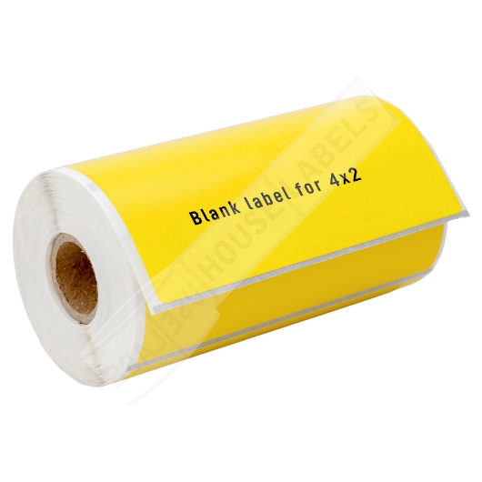 Picture of Zebra - 4x2 YELLOW (27 Rolls - Best Value)