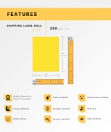 Picture of Zebra - 4x3 YELLOW (27 Rolls - Best Value)