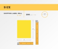 Picture of Zebra - 4x3 YELLOW (27 Rolls - Best Value)