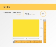 Picture of Zebra - 4x6 YELLOW (31 Rolls - Best Value)
