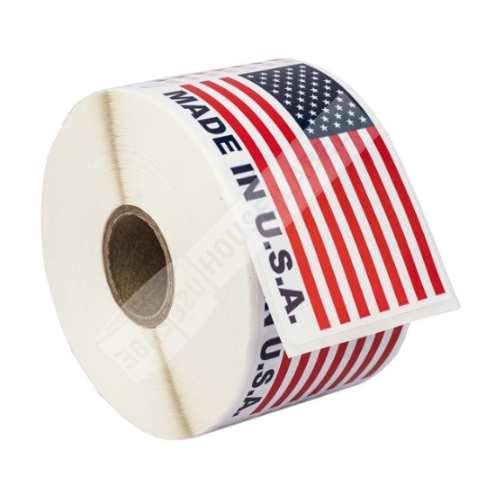 Picture of (30 Rolls, 500 Labels) Pre-Printed 2x3 Made In USA Labels. Best Value