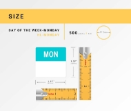 Picture of Day Of The Week - Monday (13 Rolls - Best Value)