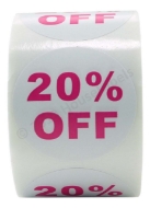 Picture of Discount Labels - 20% Off (64 Rolls - Best Value)