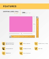 Picture of Zebra – 4 x 6 PINK (8 Rolls – Best Value)