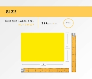 Picture of Dymo - 1744907 YELLOW Shipping Labels (8 Rolls - Best Value)