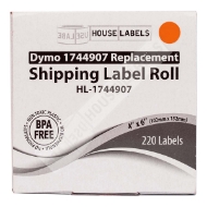 Picture of Dymo - 1744907 ORANGE Shipping Labels (8 Rolls - Best Value)
