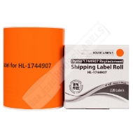 Picture of Dymo - 1744907 ORANGE Shipping Labels (8 Rolls - Best Value)