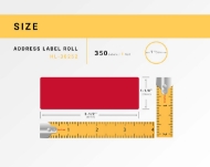 Picture of Dymo - 30252 RED Address Labels (42 Rolls - Best Value)
