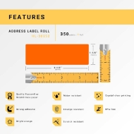 Picture of Dymo - 30252 ORANGE Address Labels (25 Rolls - Best Value)
