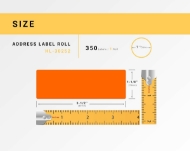 Picture of Dymo - 30252 ORANGE Address Labels (25 Rolls - Best Value)