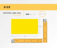 Picture of Dymo - 30256 YELLOW Shipping Labels (13 Rolls – Best Value)