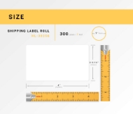 Picture of Dymo - 30256 YELLOW Shipping Labels (13 Rolls – Best Value)