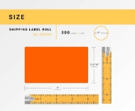 Picture of Dymo - 30256 ORANGE Shipping Labels (13 Rolls – Best Value)