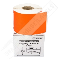 Picture of Dymo - 30256 ORANGE Shipping Labels with Removable Adhesive (6 Rolls – Best Value)