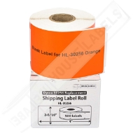 Picture of Dymo - 30256 ORANGE Shipping Labels with Removable Adhesive (6 Rolls – Best Value)