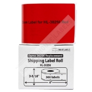 Picture of Dymo - 30256 RED Shipping Labels with Removable Adhesive (13 Rolls – Best Value)