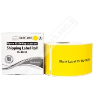 Picture of Dymo - 30256 YELLOW Shipping Labels with Removable Adhesive (6 Rolls – Best Value)