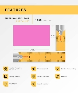 Picture of Zebra - 2.25x1.25 PINK (32 Rolls -  BEST VALUE)