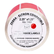 Picture of Zebra – 2.25 x 1.25 RED (32 Rolls – Best Value)