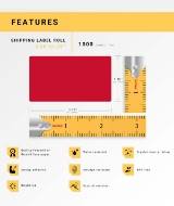 Picture of Zebra – 2.25 x 1.25 RED (32 Rolls – Best Value)