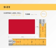 Picture of Zebra – 2.25 x 1.25 RED (32 Rolls – Best Value)