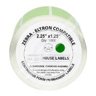 Picture of Zebra – 2.25 x 1.25 GREEN (32 Rolls – Best Value)