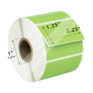 Picture of Zebra – 2.25 x 1.25 GREEN (32 Rolls – Best Value)