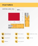 Picture of Zebra – 1.5 x 1 RED (36 Rolls – Best Value)