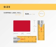 Picture of Zebra – 1.5 x 1 RED (36 Rolls – Best Value)