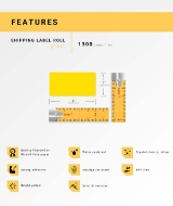 Picture of Zebra – 2 x 1 YELLOW (9 Rolls – Best Value)