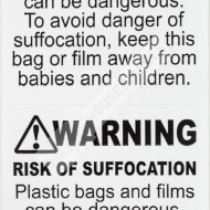Picture of Pre-Printed 2x2 FBA Approved Suffocation Warning Labels