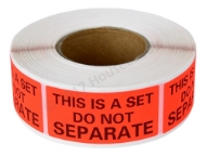 Picture of Pre-Printed 1x2 This Is A Set Do Not Separate Labels/Stickers