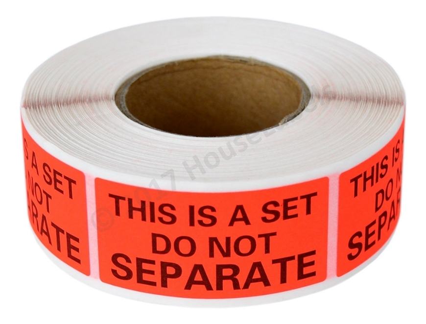 Picture of Pre-Printed 1x2 This Is A Set Do Not Separate Labels/Stickers
